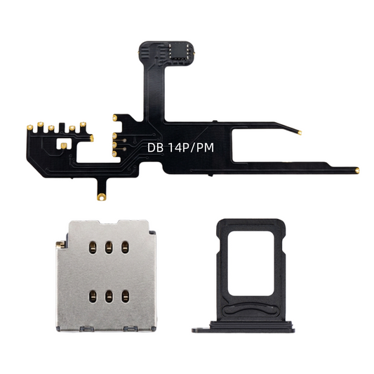 DB MEP Flex with Dual Sim Slot Tray Esim to Sim Adapter for iPhone 14pro 14promax