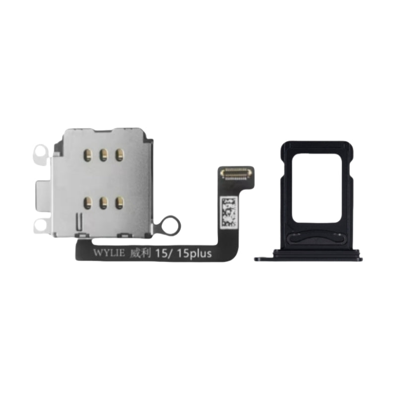 For iPhone 15 15plus Esim Modify to Sim Adapter with Outside Dual Sim Card Tray < Need Drill Hole >