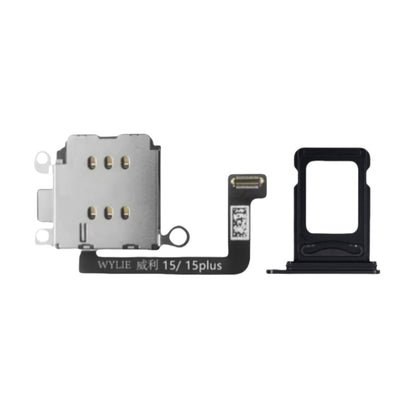 For iPhone 15 15plus Esim Modify to Sim Adapter with Outside Dual Sim Card Tray < Need Drill Hole >