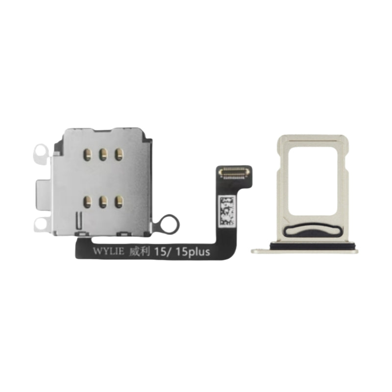 For iPhone 15 15plus Esim Modify to Sim Adapter with Outside Dual Sim Card Tray < Need Drill Hole >