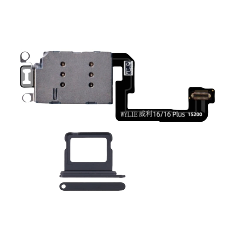 For iPhone 16 16plus Esim Modify to Sim Adapter with Outside Dual Sim Card Tray < Need Drill Hole >