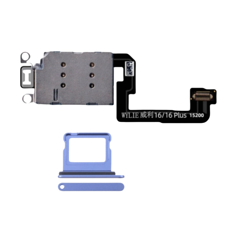 For iPhone 16 16plus Esim Modify to Sim Adapter with Outside Dual Sim Card Tray < Need Drill Hole >