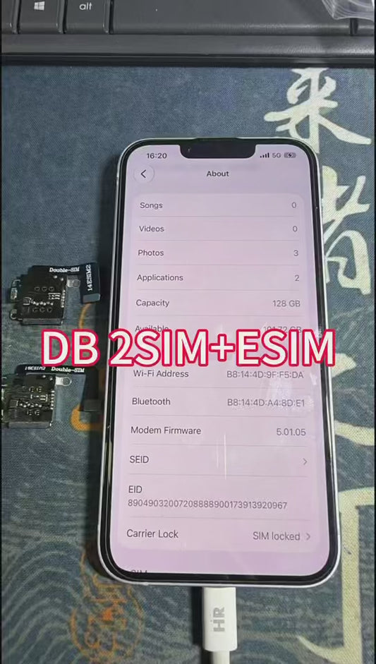 DB eSim MEP Flex pour iPhone 14 14plus - Ajouter directement l'eSim au lieu de l'application Simcard