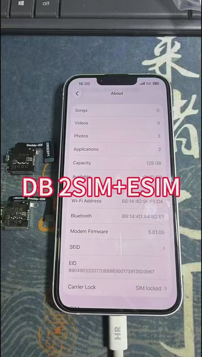 DB eSim MEP Flex para iPhone 16 16plus - Añadir eSim Directamente en lugar de la aplicación de la tarjeta SIM