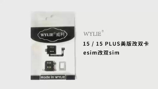 Wylie Esim to Sim Adapter Dual Sim Card Slot for iPhone 15 15plus 15pro 15promax