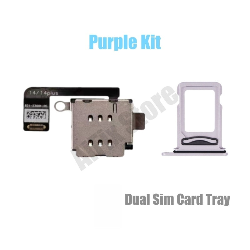 For iPhone 14 14plus Esim Modify to Sim Adapter with Outside Dual Sim Card Tray < Need Drill Hole >