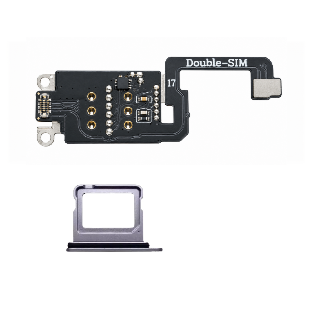 Adaptateur DB MEP Flex avec double emplacement SIM et tiroir eSIM vers SIM pour iPhone 17