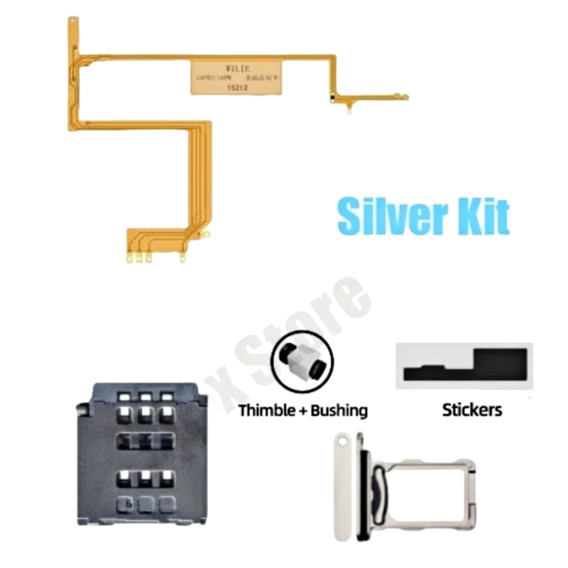 For iPhone 16pro 16promax Esim Modify to Sim Adapter with Outside Dual Sim Card Tray < Need Drill Hole >