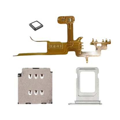 MEP IC Flex with Dual Sim Slot Tray Esim to Sim Adapter for iPhone 14pro 14promax < Need to Drill Hole>