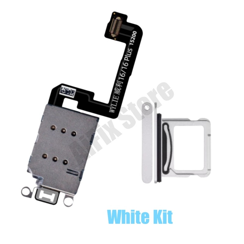 For iPhone 16 16plus Esim Modify to Sim Adapter with Outside Dual Sim Card Tray < Need Drill Hole >