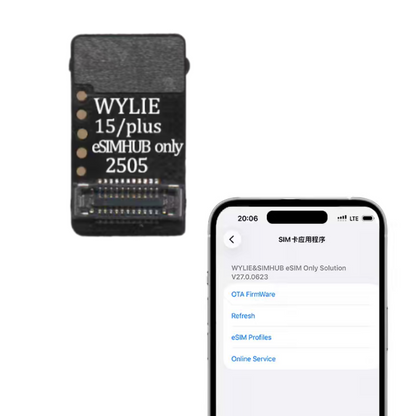 Newest Solution - Wylie eSim Converter Flex for iPhone 15 15plus No CNC No Modify Work Plug & Play